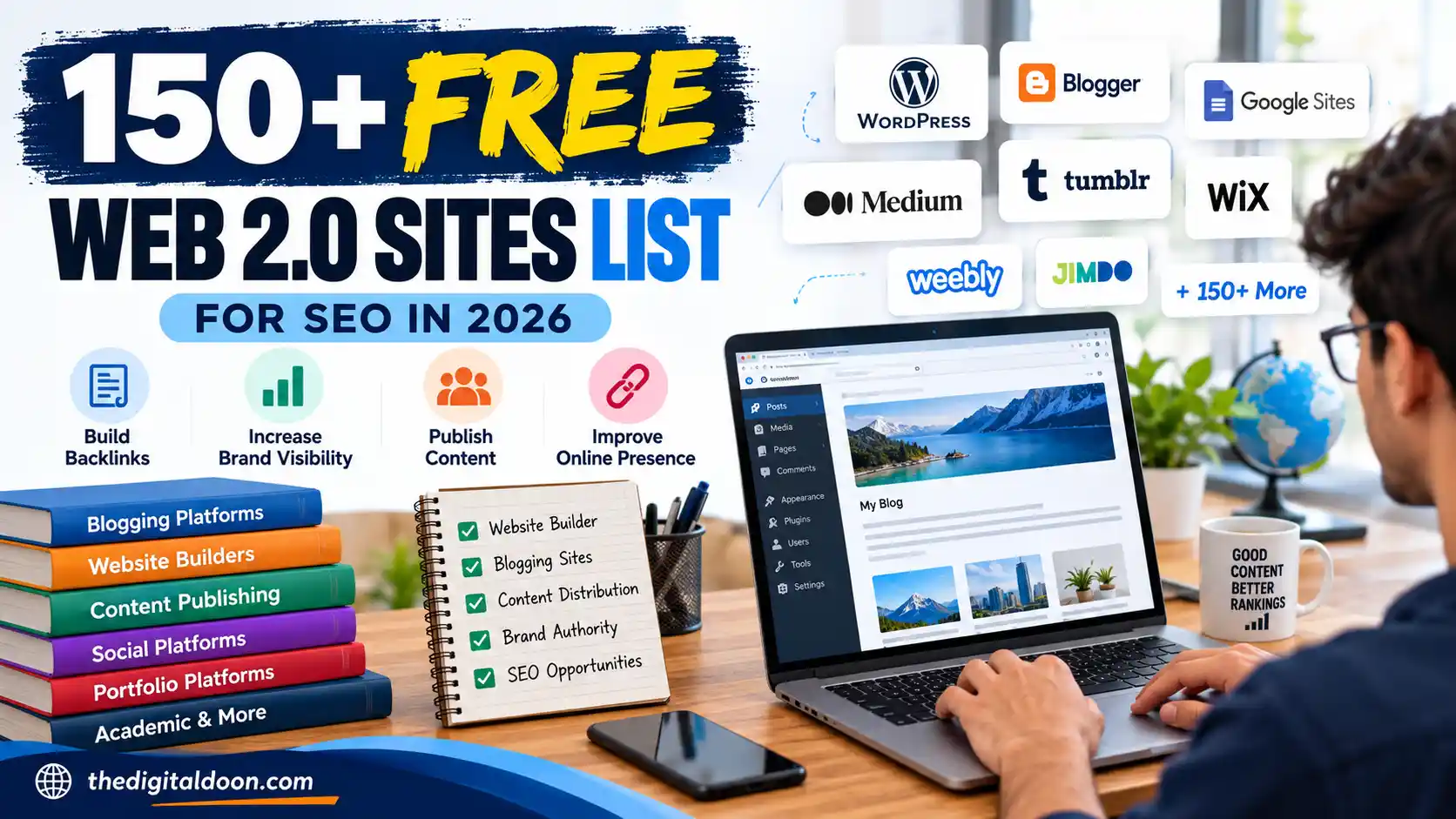 150+ Free Web 2.0 Sites for SEO